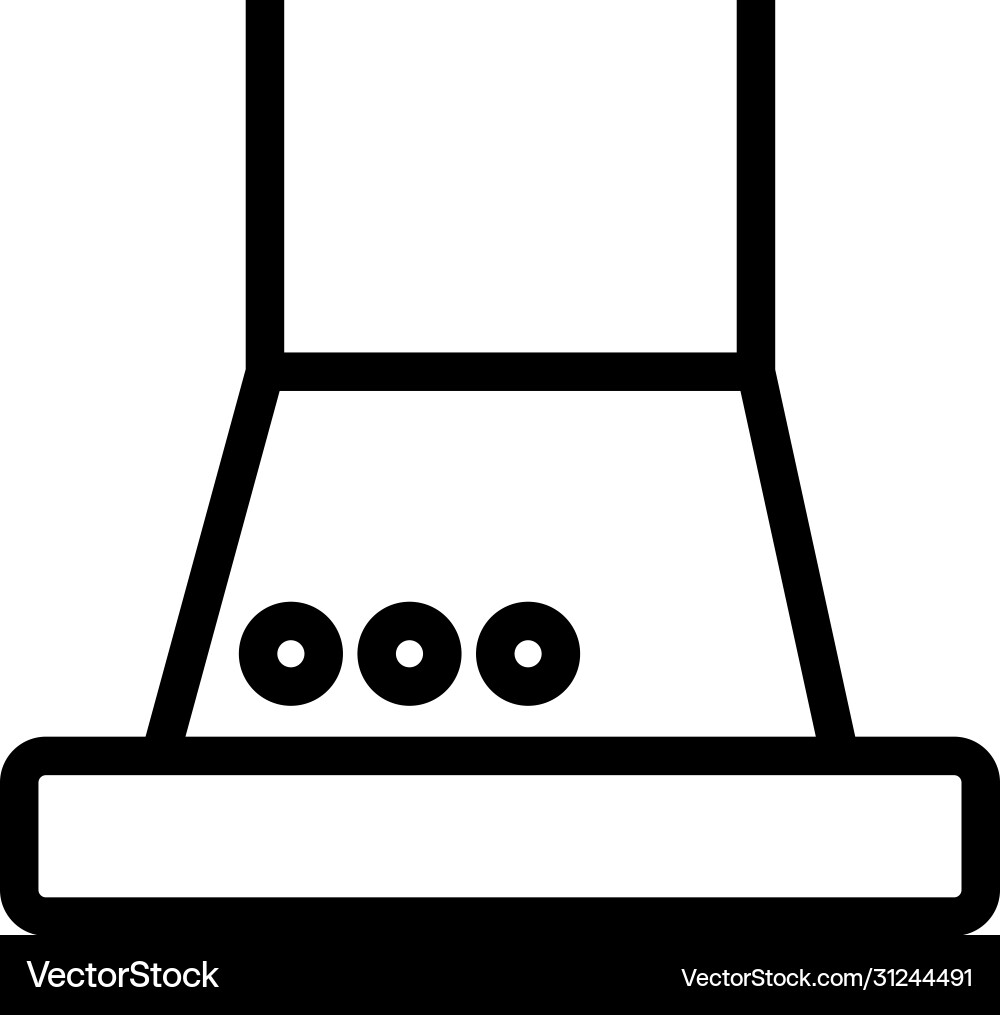 Range hood with panel functions icon Range hood with panel functions icon vector image