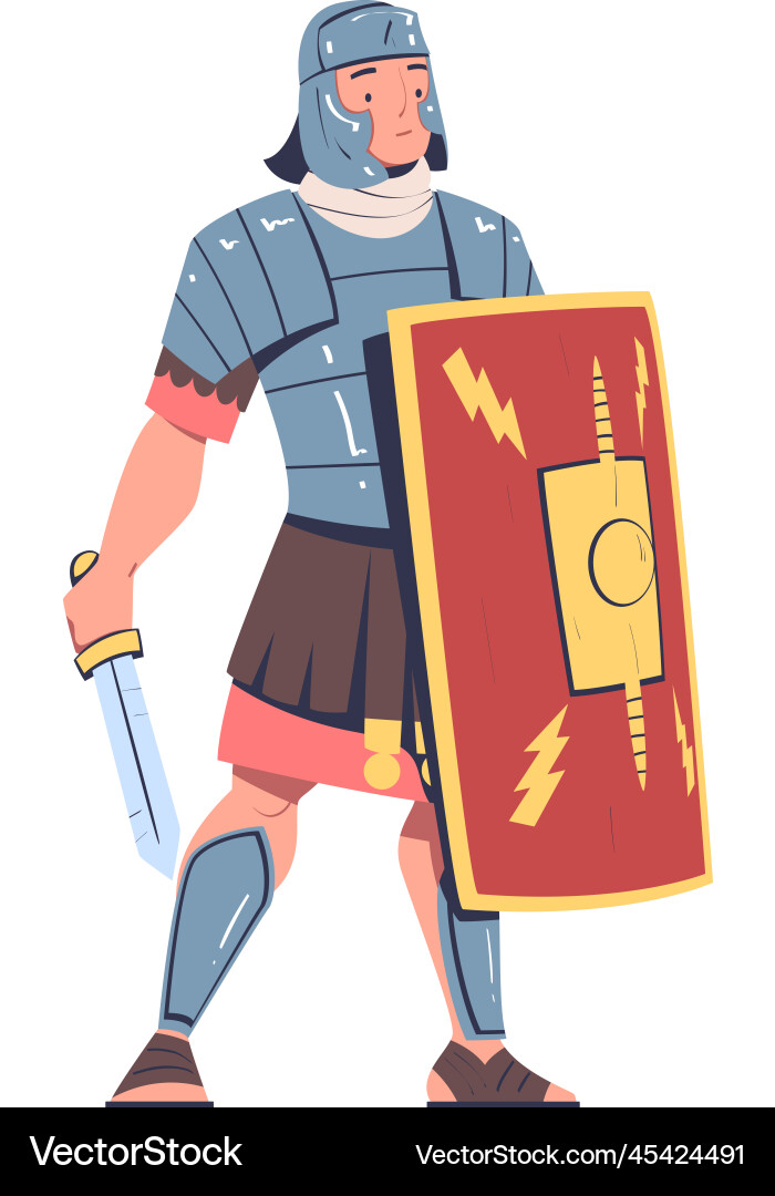 Roman Gladiator Warrior Royalty Free Vector Image