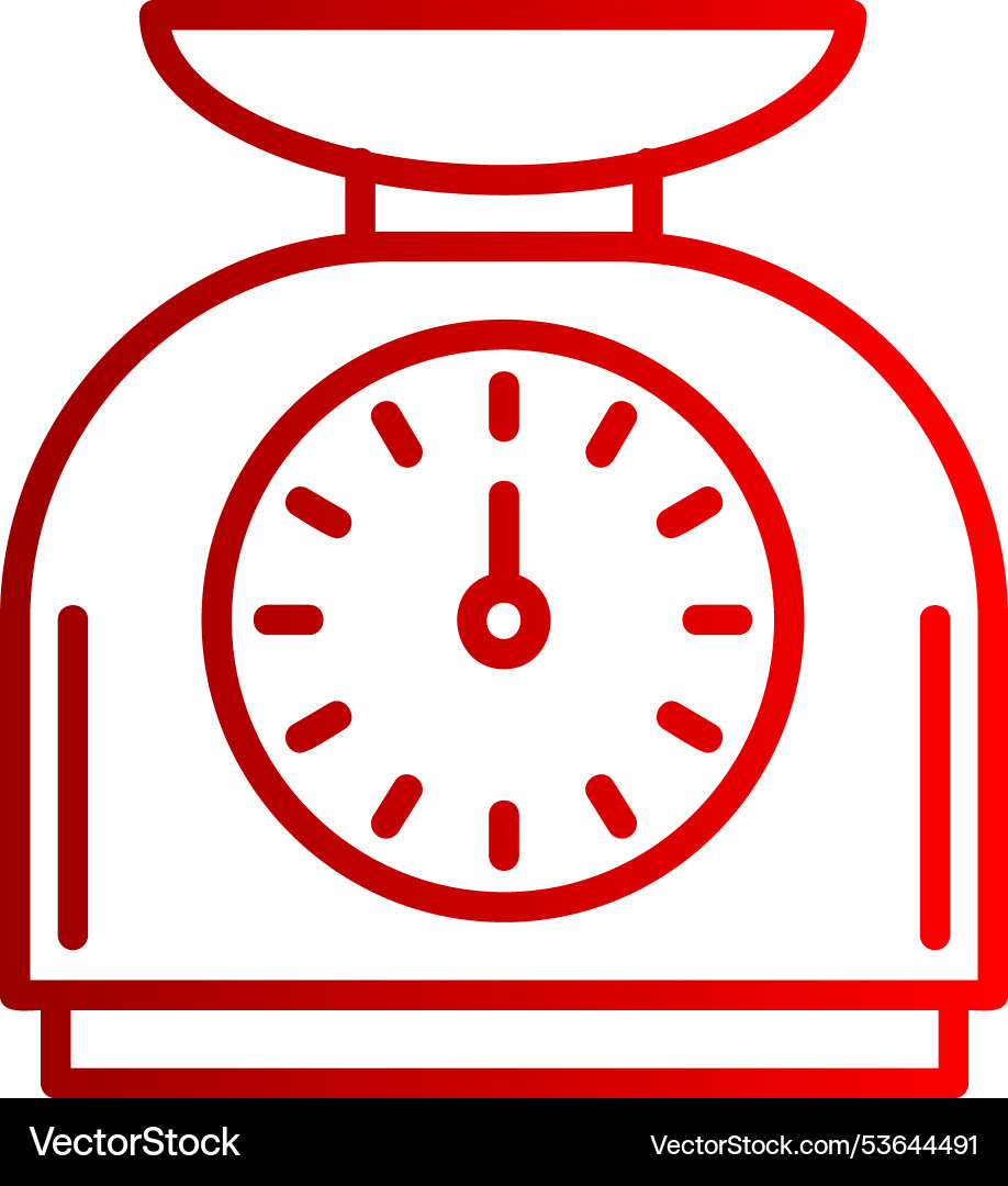 Scale line gradient icon Vector Image