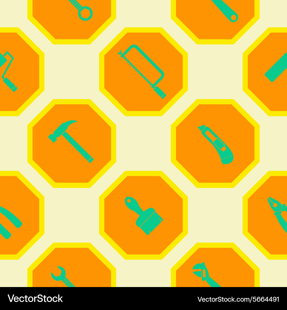 Seamless abstract background with handling tools vector image