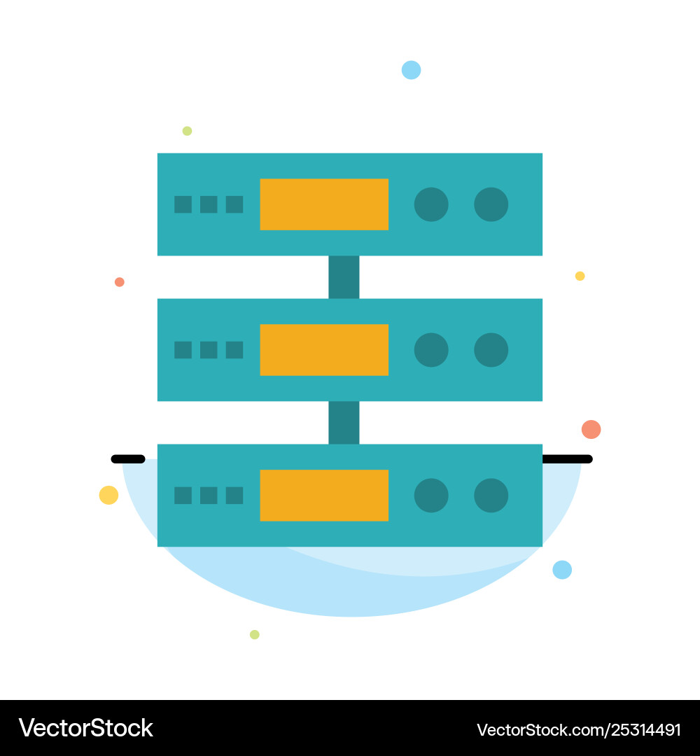 Server data storage cloud files abstract flat Server data storage cloud files abstract flat vector image