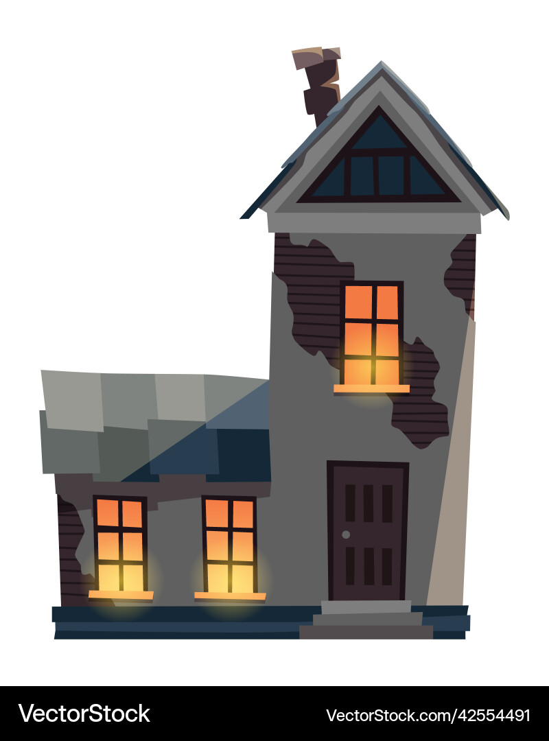 Spooky house dunkel scary im nacht Horror Spooky house dunkel scary im nacht Horror vektorbild