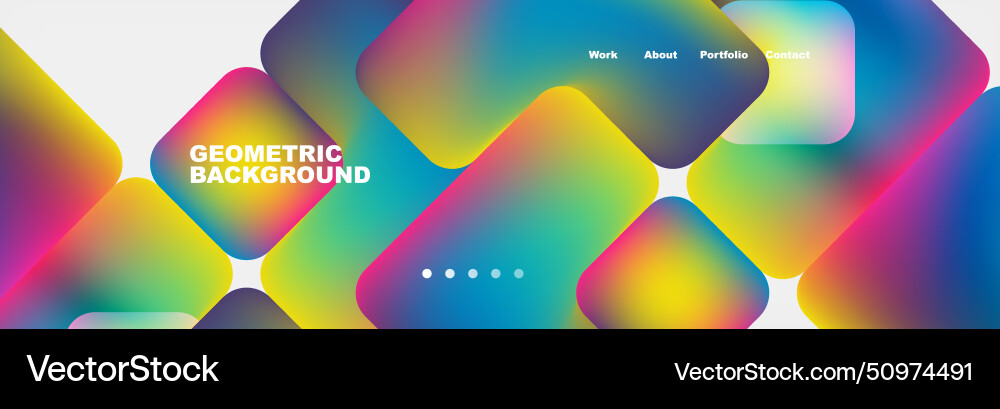 Square internet web page design template vector image
