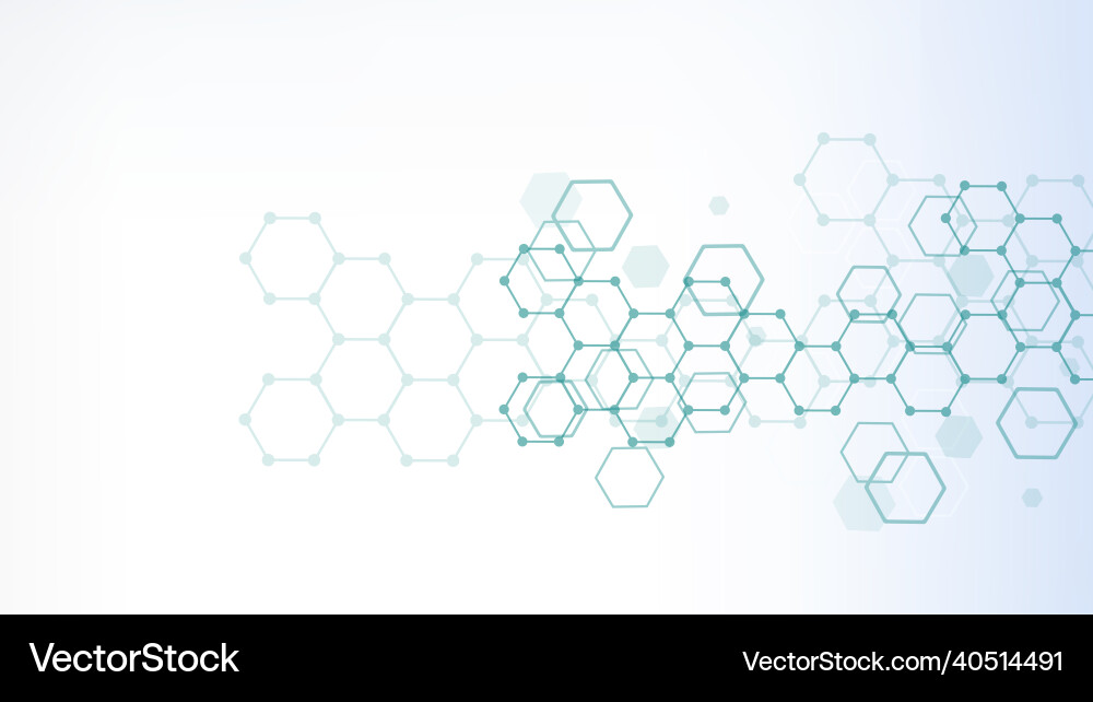 Structure molecule and communication dna atom Vector Image