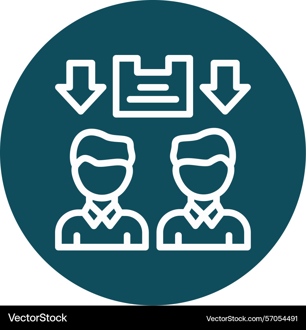 Voting line circle style icon design Vector Image