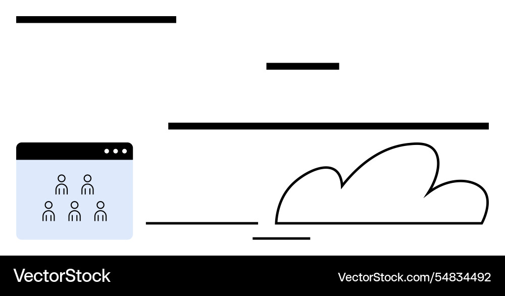 Abstract cloud computing concept with browser Abstract cloud computing concept with browser vector image