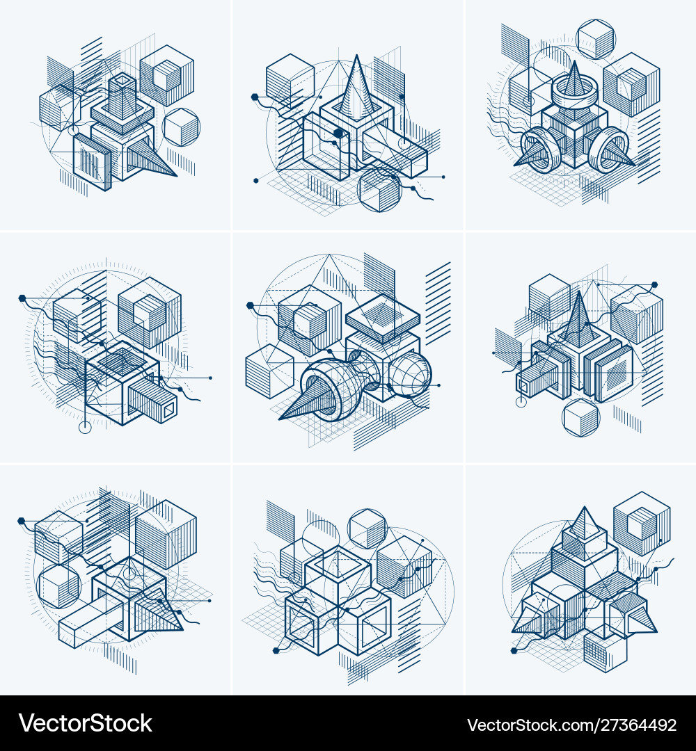 Abstract isometrics backgrounds 3d layout Abstract isometrics backgrounds 3d layout vector image