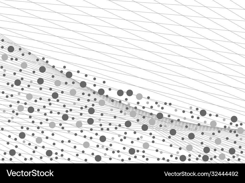 Abstract wave and dot design background vector image