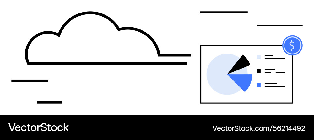 Cloud computing concept with data analytics Cloud computing concept with data analytics Vector Image