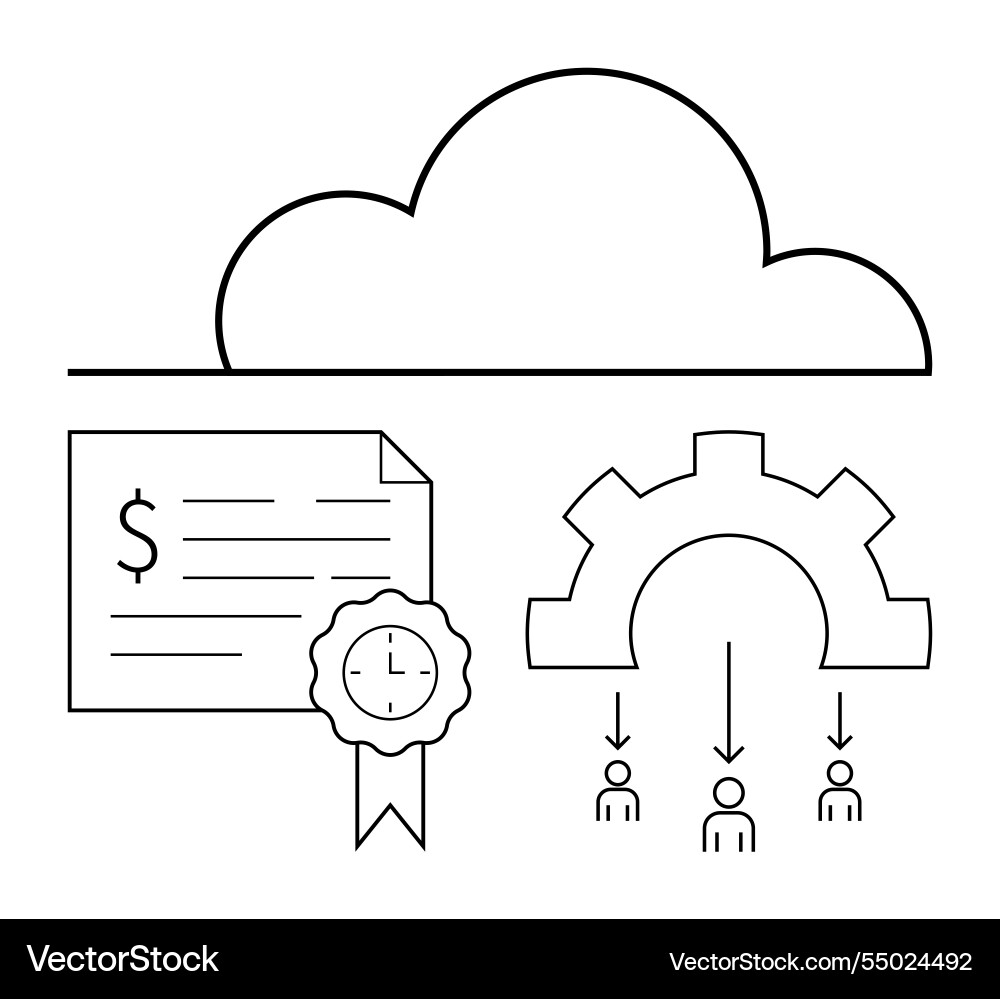 Cloud computing integration and digital Cloud computing integration and digital Vector Image