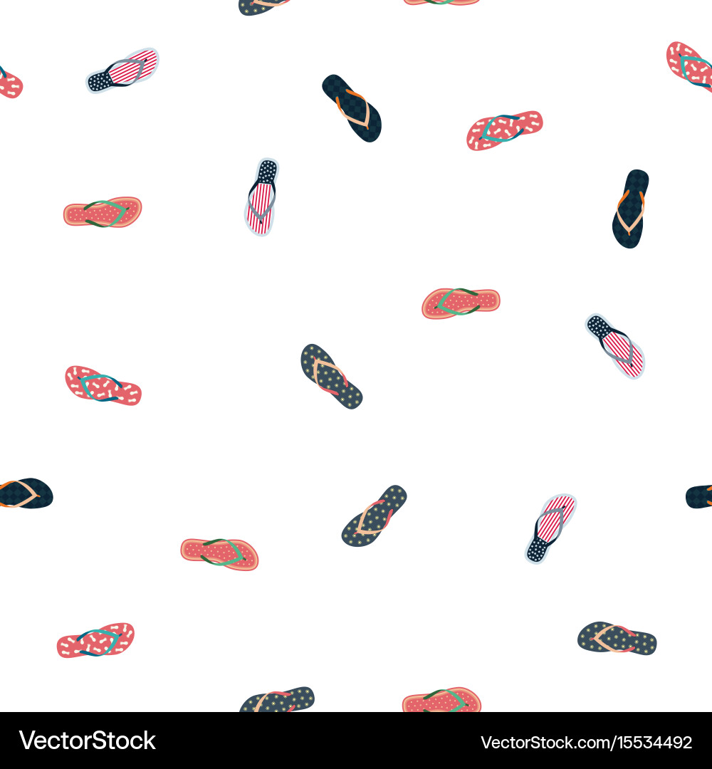 Flip Flops Seamless Pattern Vector Image