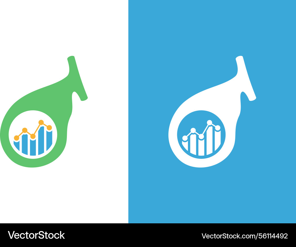 Gallbladder with graph logo combination unique Gallbladder with graph logo combination unique vector image