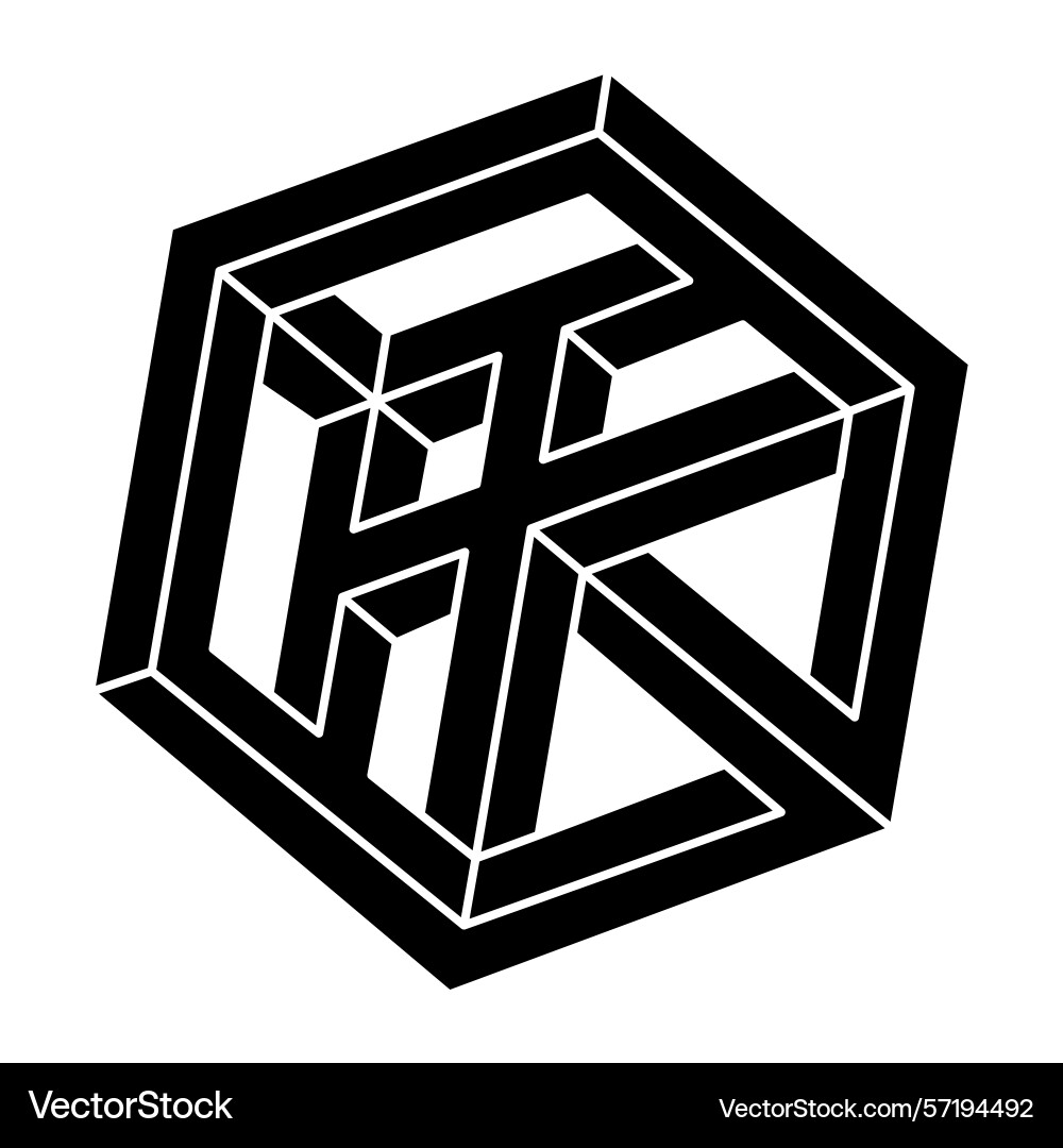 Impossible shape web design element optical Impossible shape web design element optical Vector Image