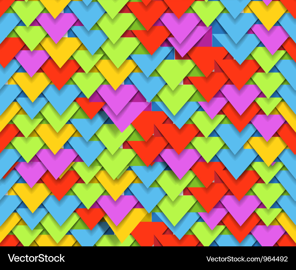 Seamless background of colorful abstract triangle vector image