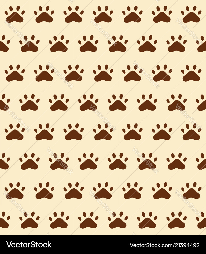 Seamless pattern background of cat trace track Vector Image