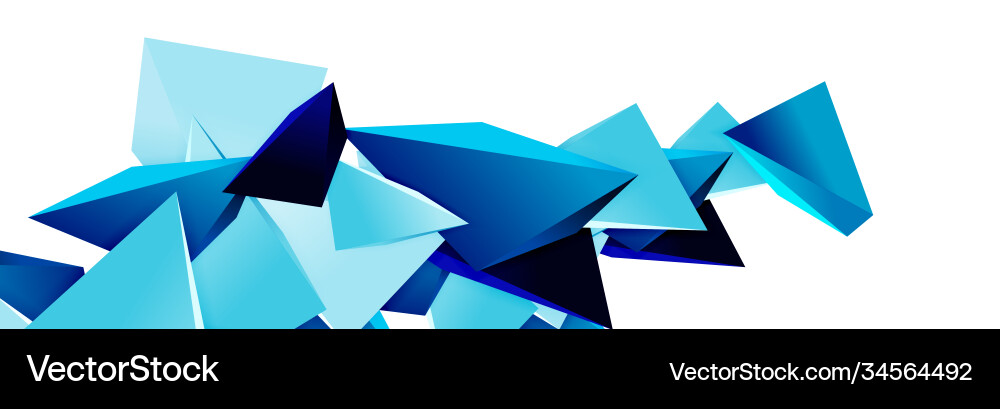 Triangle mosaic abstract background 3d triangular Vector Image