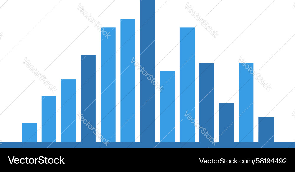 Vertical Bar Chart Data Visualization Vector Image
