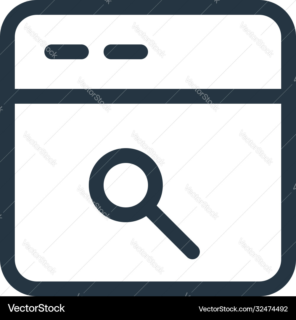 Web search engine icon editable Vector Image