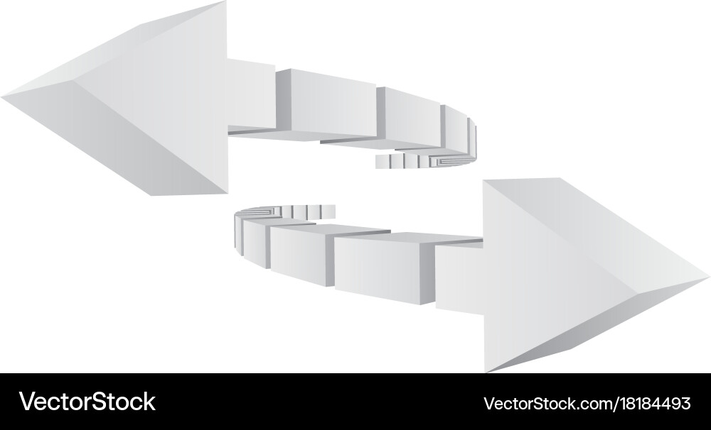 3d arrows logo design Vector Image