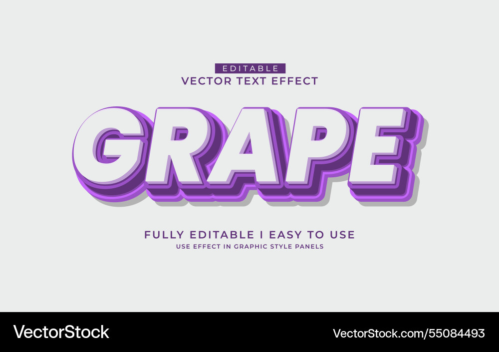 3d editable text effect typography style template 3d editable text effect typography style template vector image