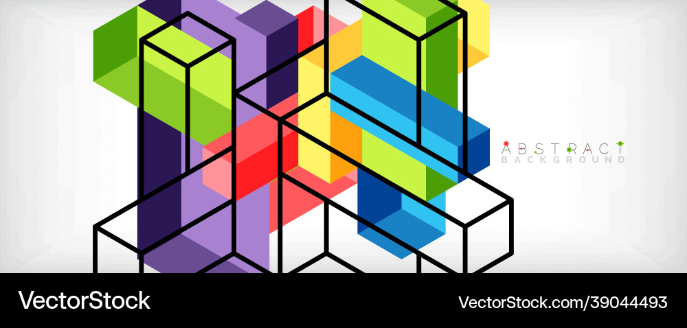 Abstract background 3d cubes cubic elements Abstract background 3d cubes cubic elements vector image