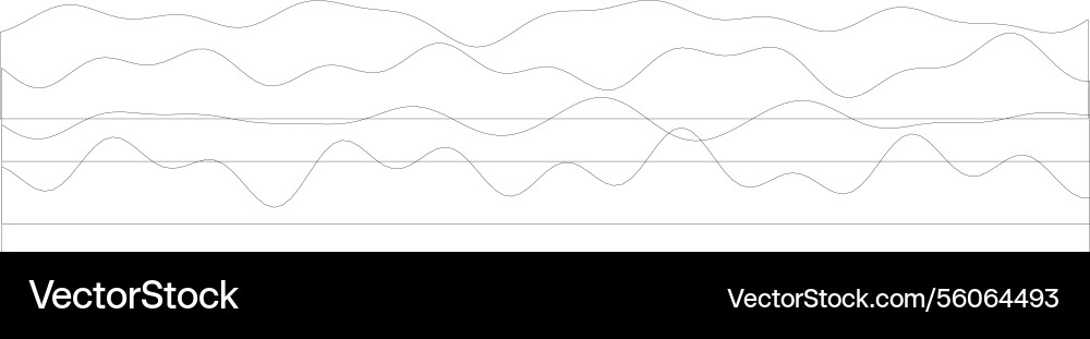 Abstract line art with wavy horizontal patterns Vector Image