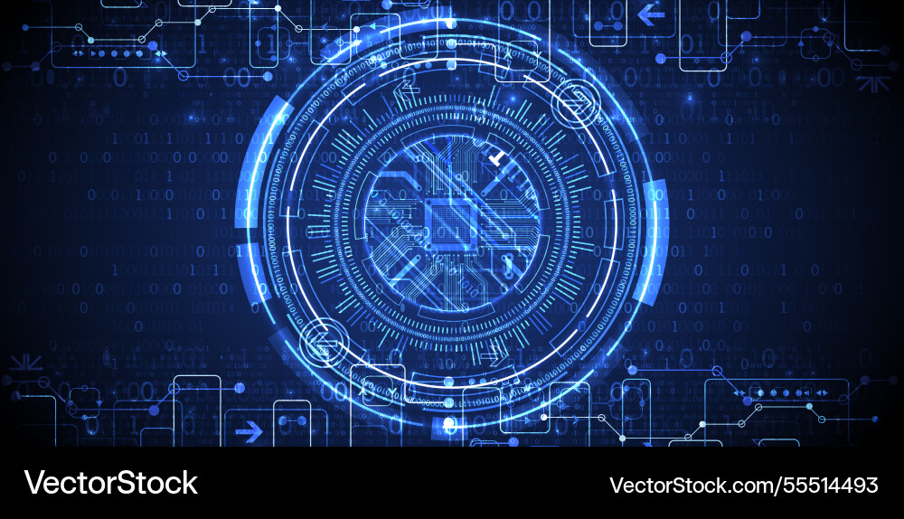 Abstraction on the theme of tech circles Abstraction on the theme of tech circles vector image
