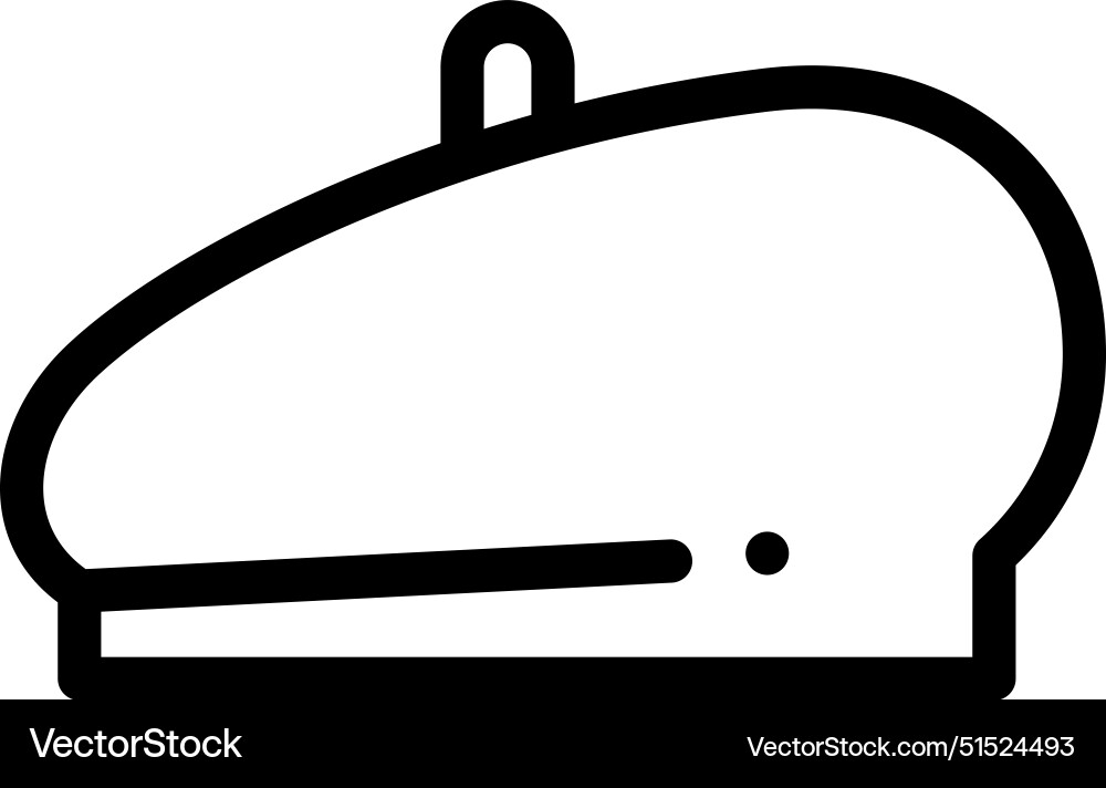 Beret icon thin linear style design isolated Beret icon thin linear style design isolated vector image
