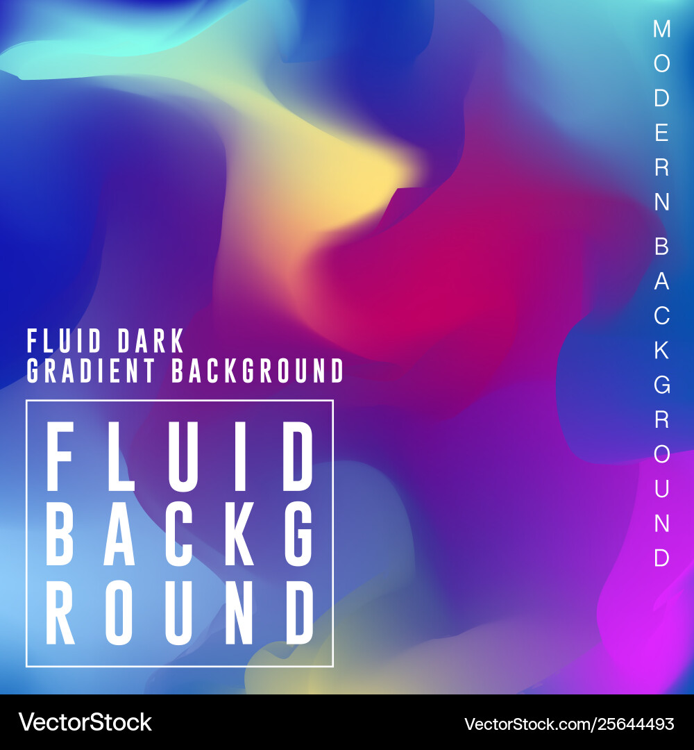 Dark fluid gradient background design abstract Vector Image
