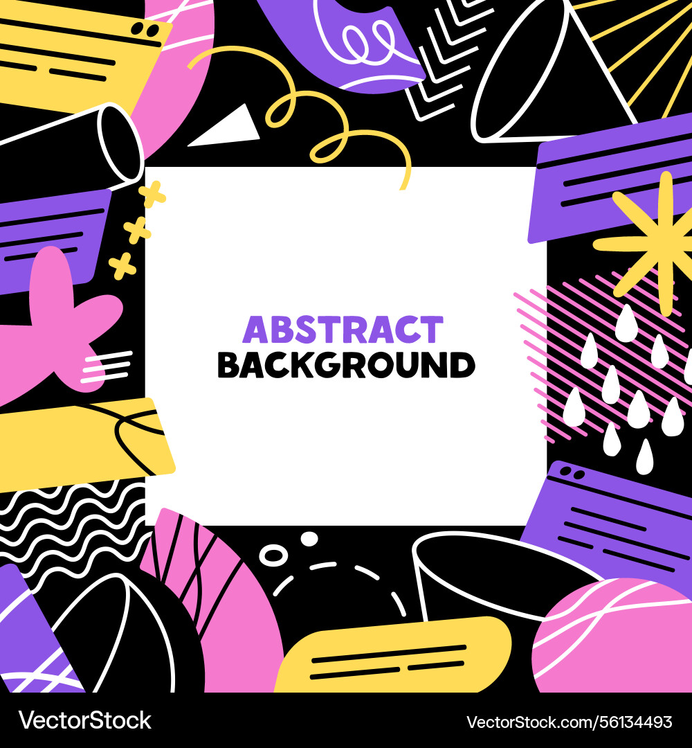 Design of card with abstract geometric shapes vector image