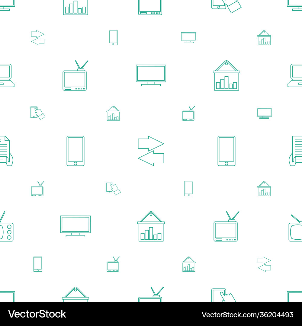 Display icons pattern seamless white background Display icons pattern seamless white background Vector Image