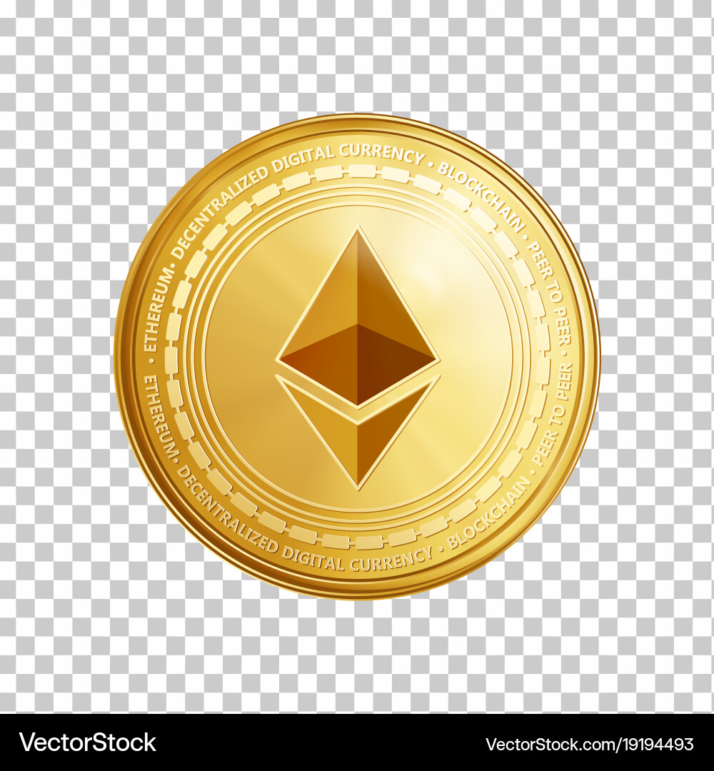 Ethereum Blockchain Coin vector image