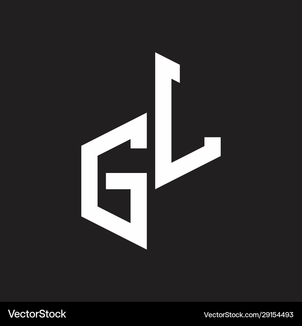 Gl initial letters logo monogram with up to down Gl initial letters logo monogram with up to down Vector Image