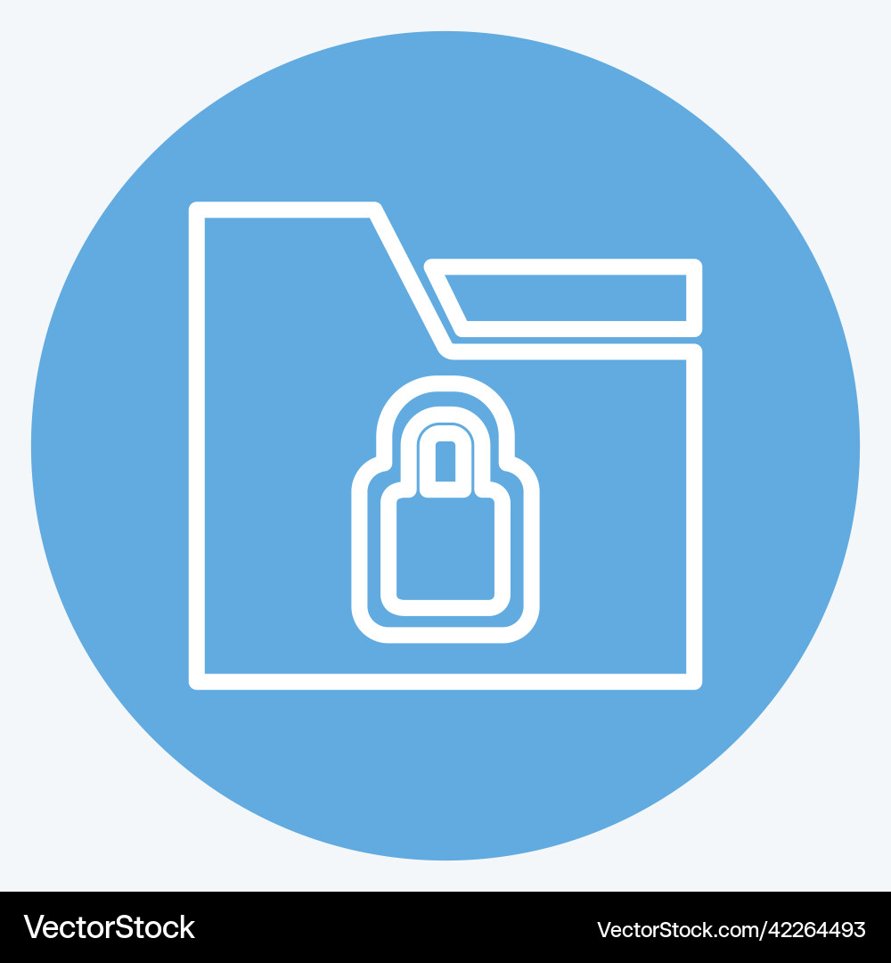 Icon locked folder suitable for user interface vector image