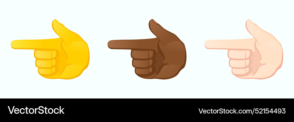 Index finger points to the left vector image