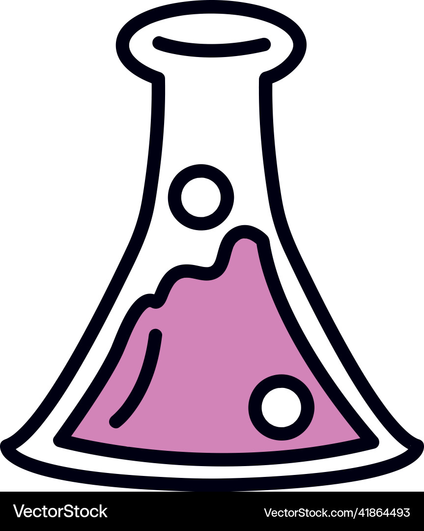 Laboratory flask science icon Vector Image