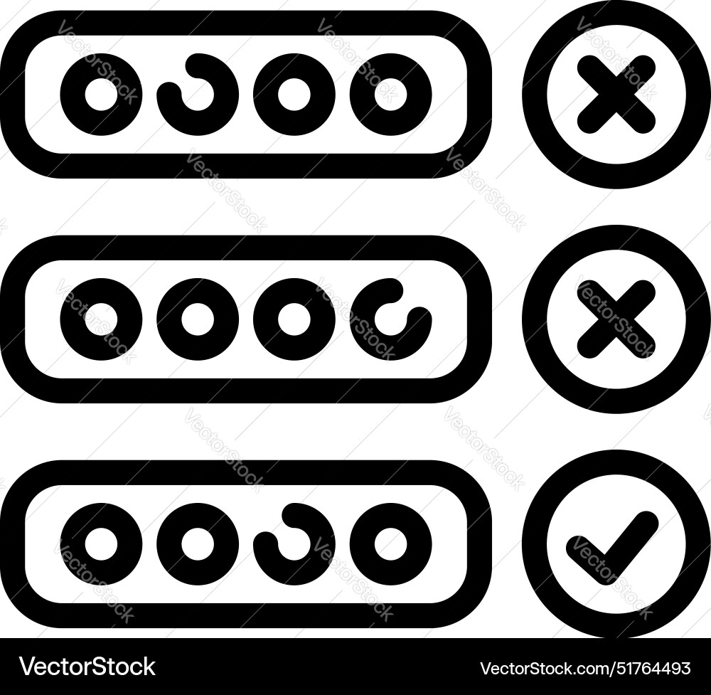 Loading bar showing progress and result Loading bar showing progress and result vector image