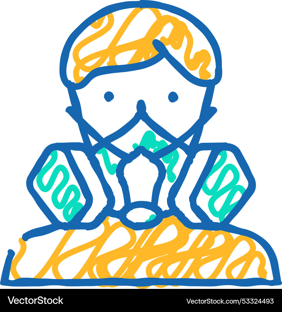 Mining mask face icon doodle Mining mask face icon doodle Vektorbild