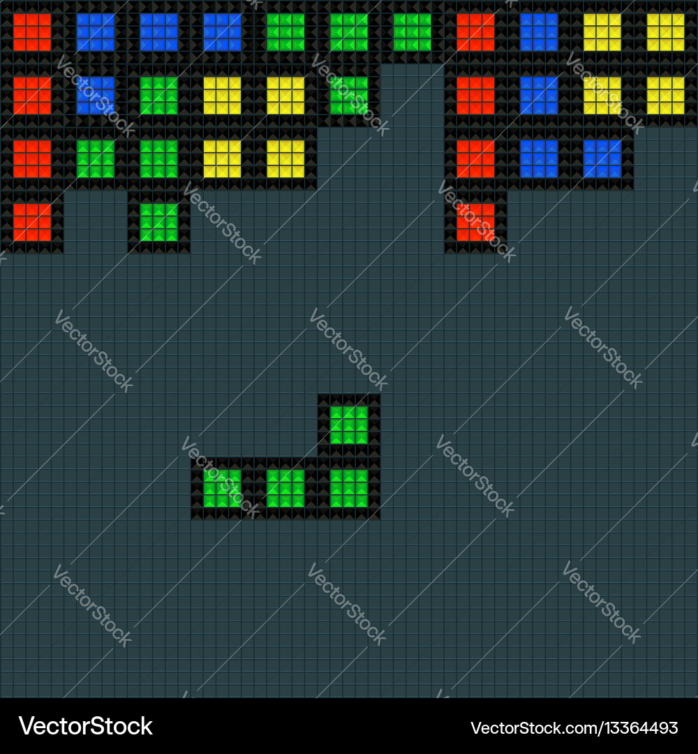 Old video game square template Old video game square template vector image