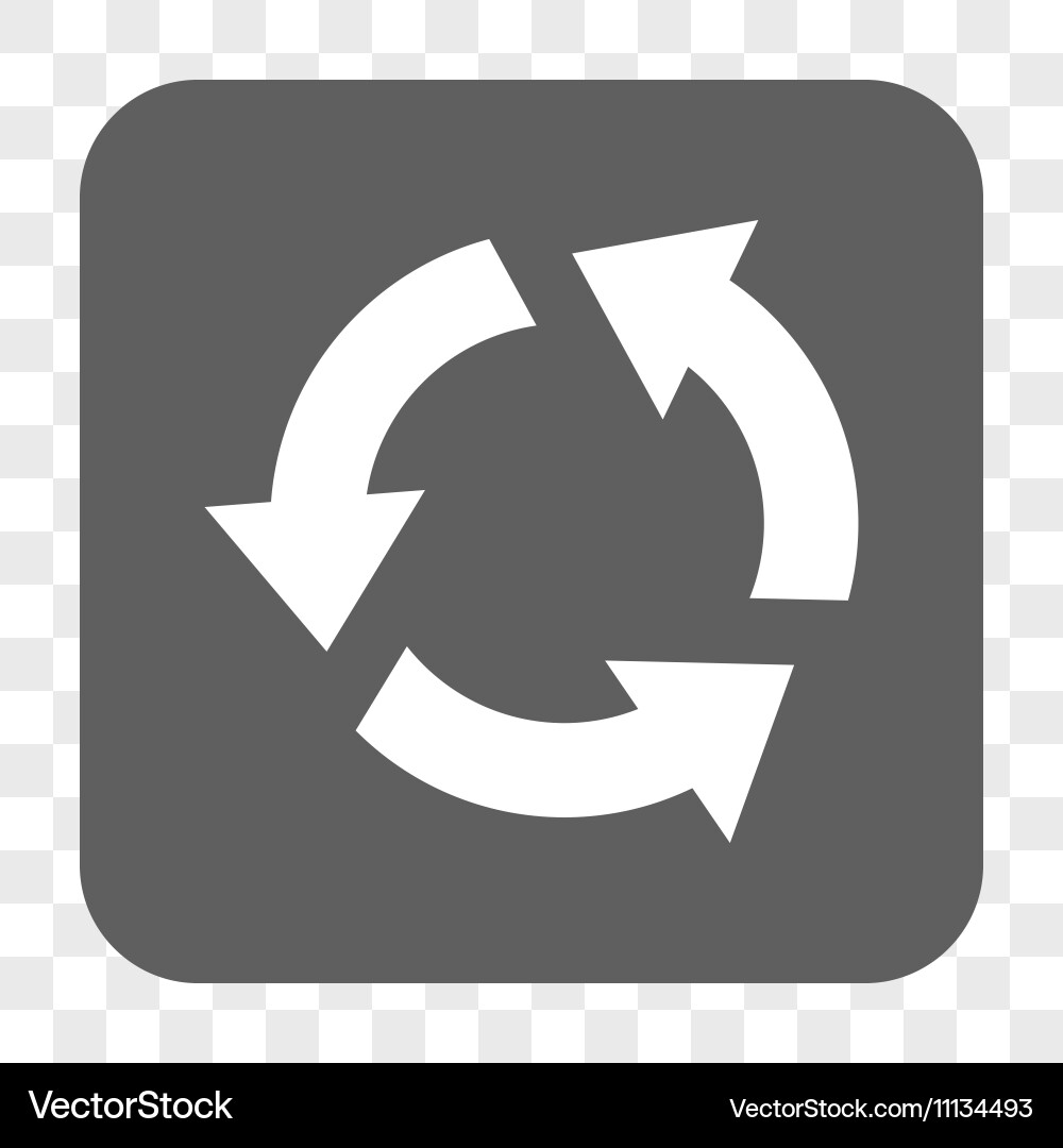 Recycle rounded square button Vector Image