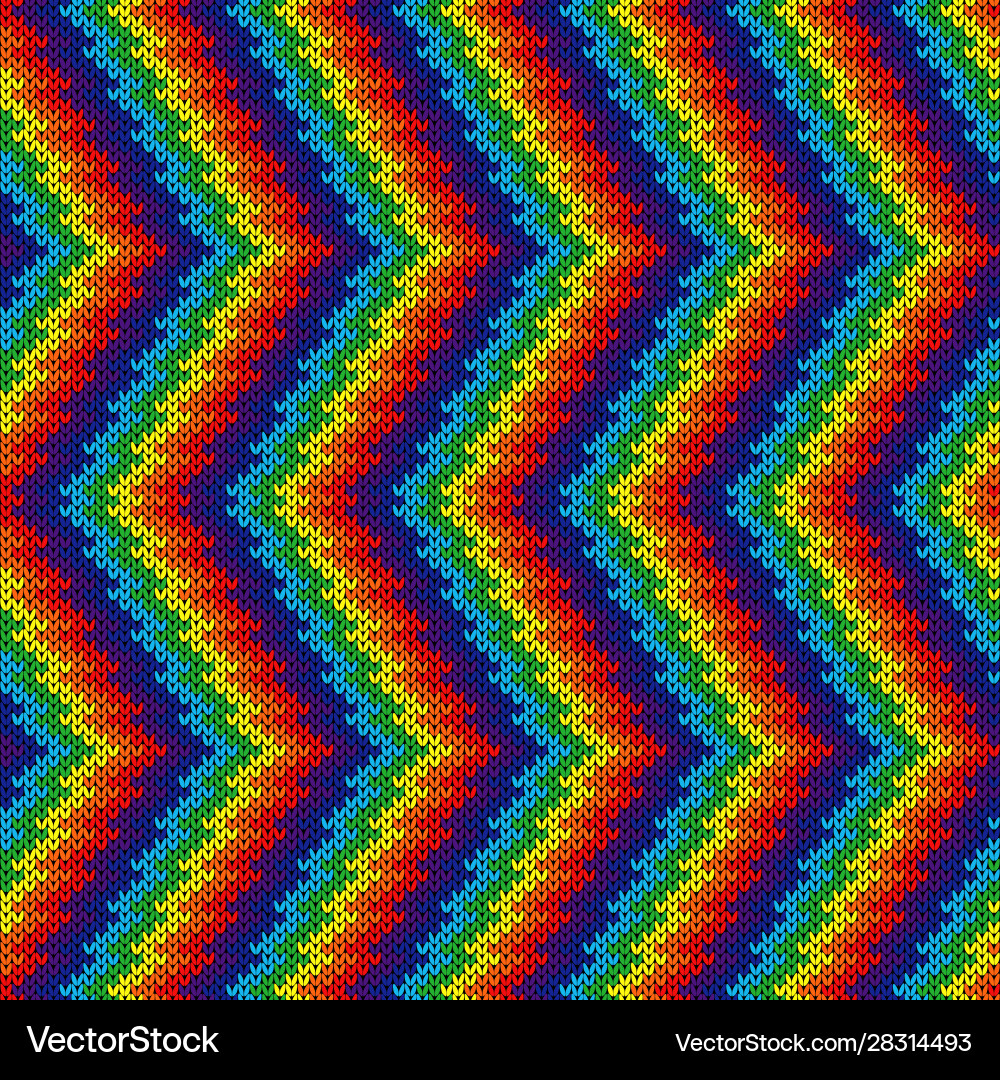 Seamless knitting pattern with zigzag lines Seamless knitting pattern with zigzag lines vector image