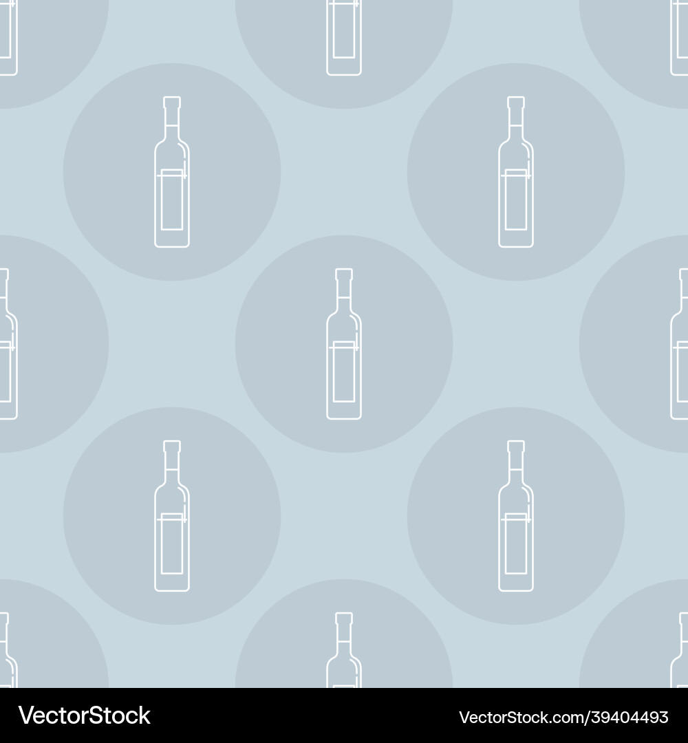 Seamless pattern of bottles vodka in flat Seamless pattern of bottles vodka in flat Vector Image