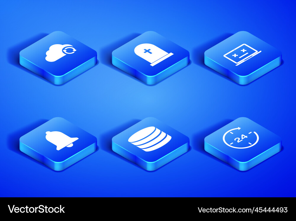 Set clock 24 hours cloud sync refresh database Set clock 24 hours cloud sync refresh database Vector Image