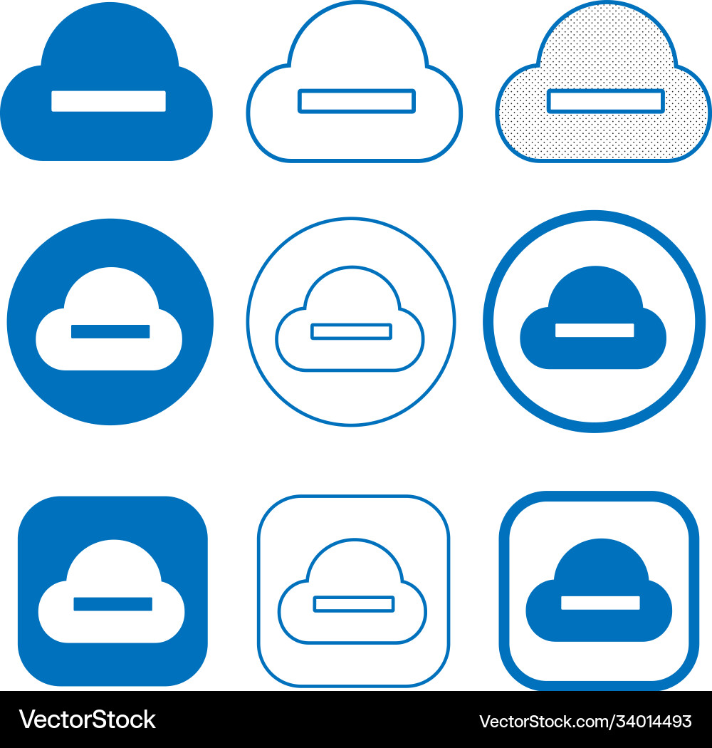 Simple cloud icon sign for web and app Vector Image