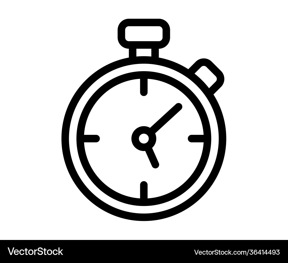 Stop watch timer counter single isolated icon vector image