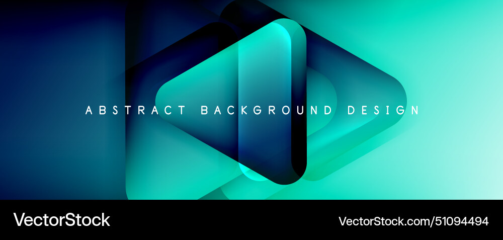 Abstract background with triangle in blue Vector Image