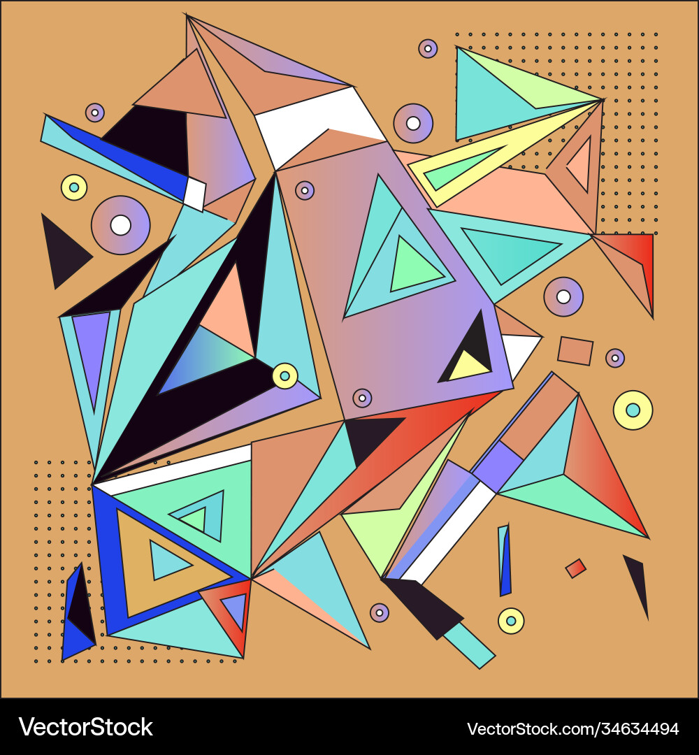Abstract modern triangles background pattern Vector Image