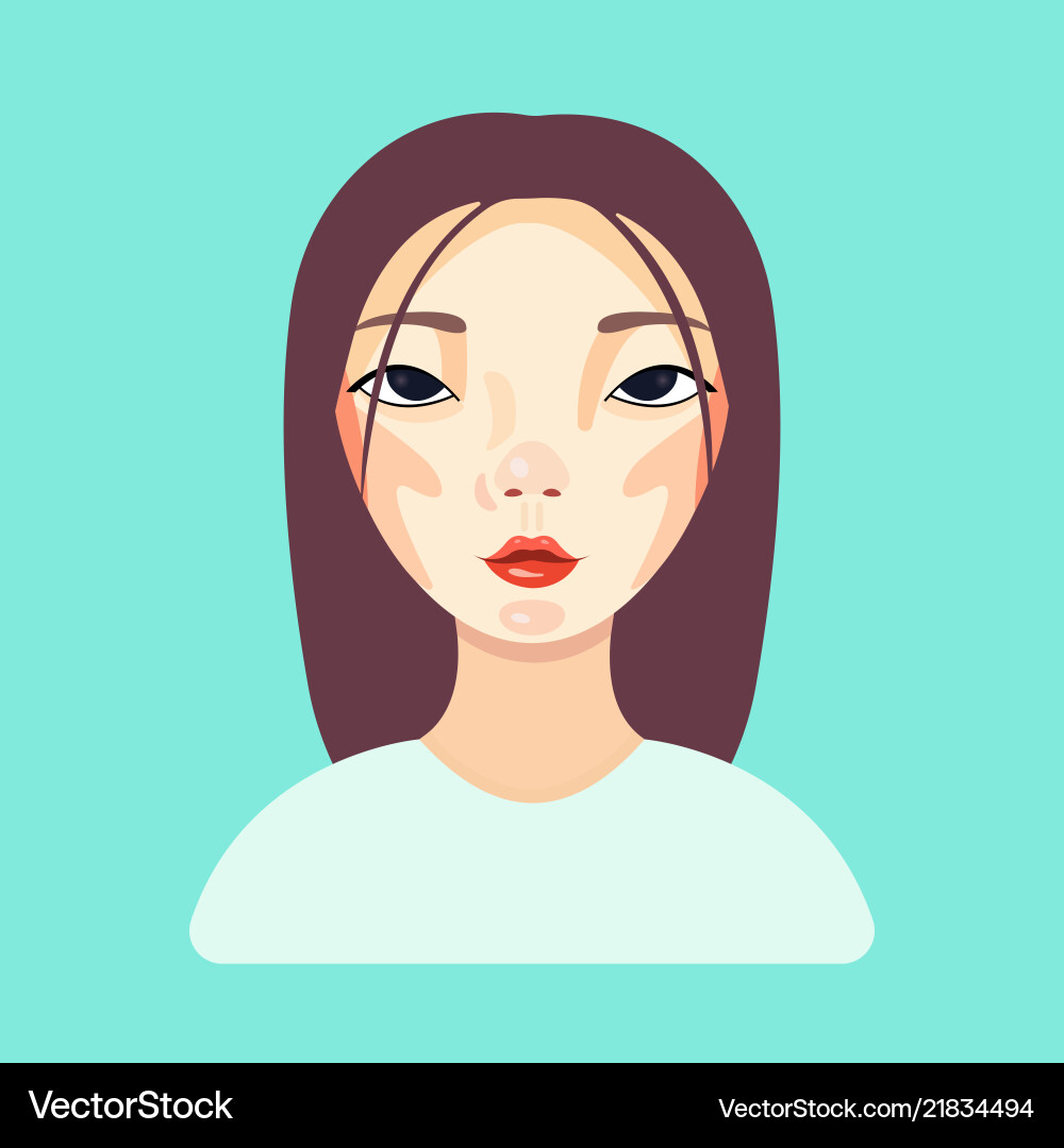 Attraktive asiatische Frau Portrait vektorbild