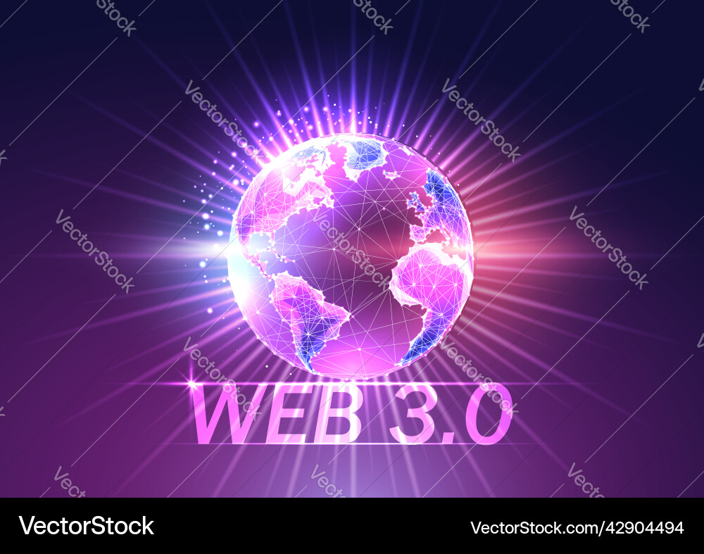 Concept of web 30 future technology website Concept of web 30 future technology website Vector Image