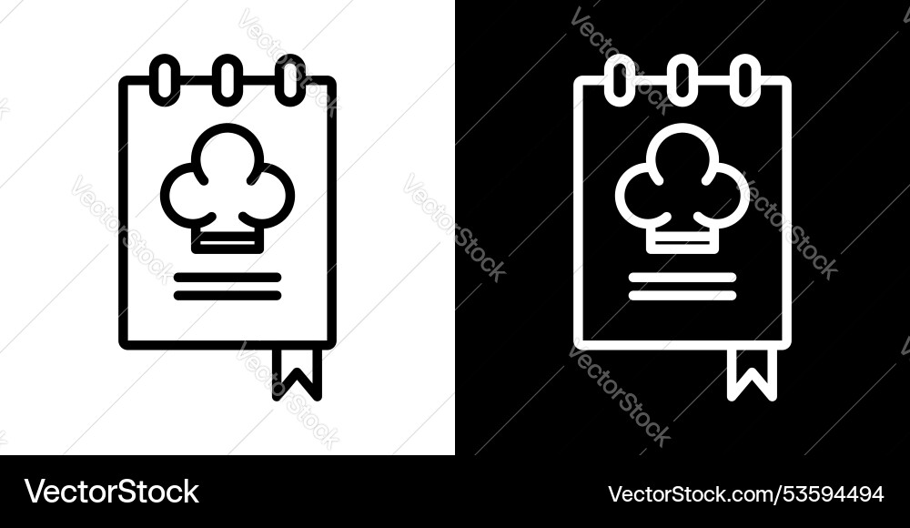 Cookbook thin line icon set Vector Image